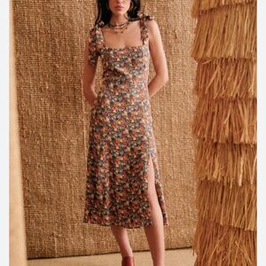 Sezane Dorotha Dress Fleurs Soleil - Size 38